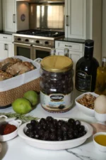 yağlı sele siyah zeytin cam kavanoz