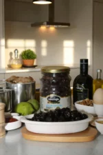 yağlı sele siyah zeytin cam kavanoz