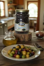 yağlı sele siyah zeytin cam kavanoz