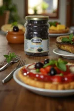 yağlı sele siyah zeytin cam kavanoz