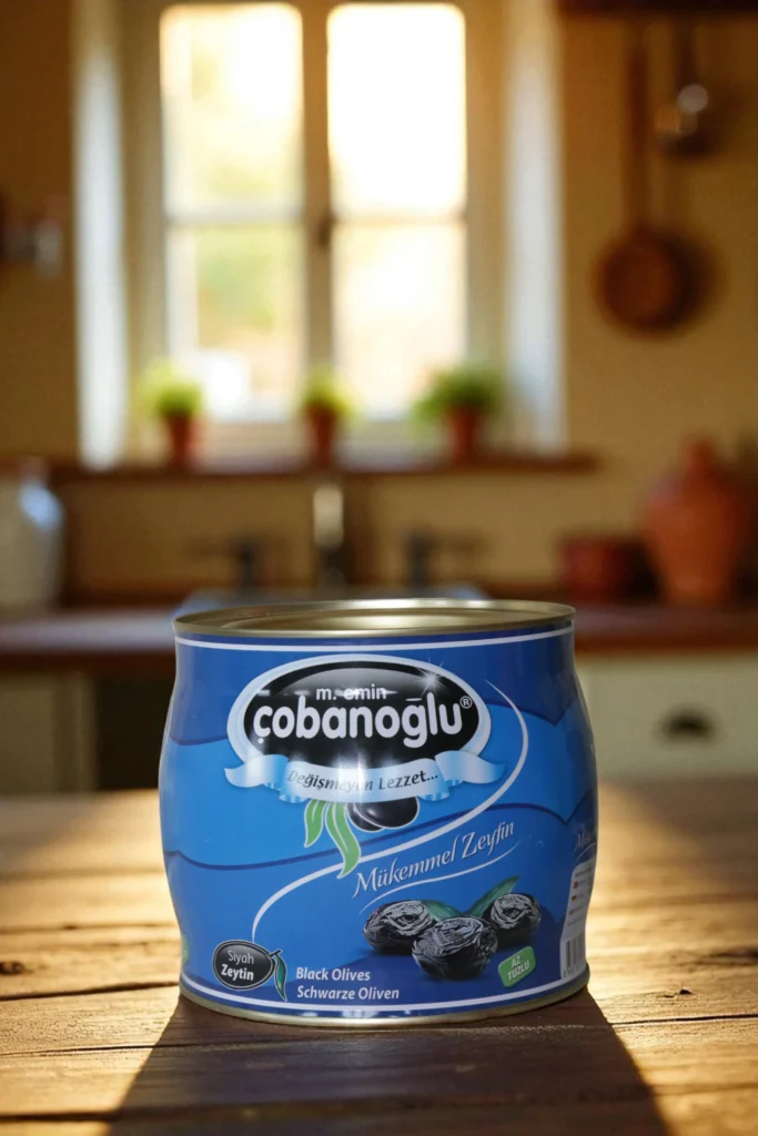 siyah zeytin 1,5 kg teneke kavanoz