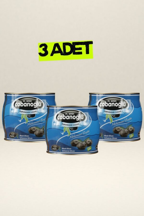 Gemlik Yağlı Sele Siyah Zeytin | 1.5 kg | +plus lezzet | İri Boy | 3 adet